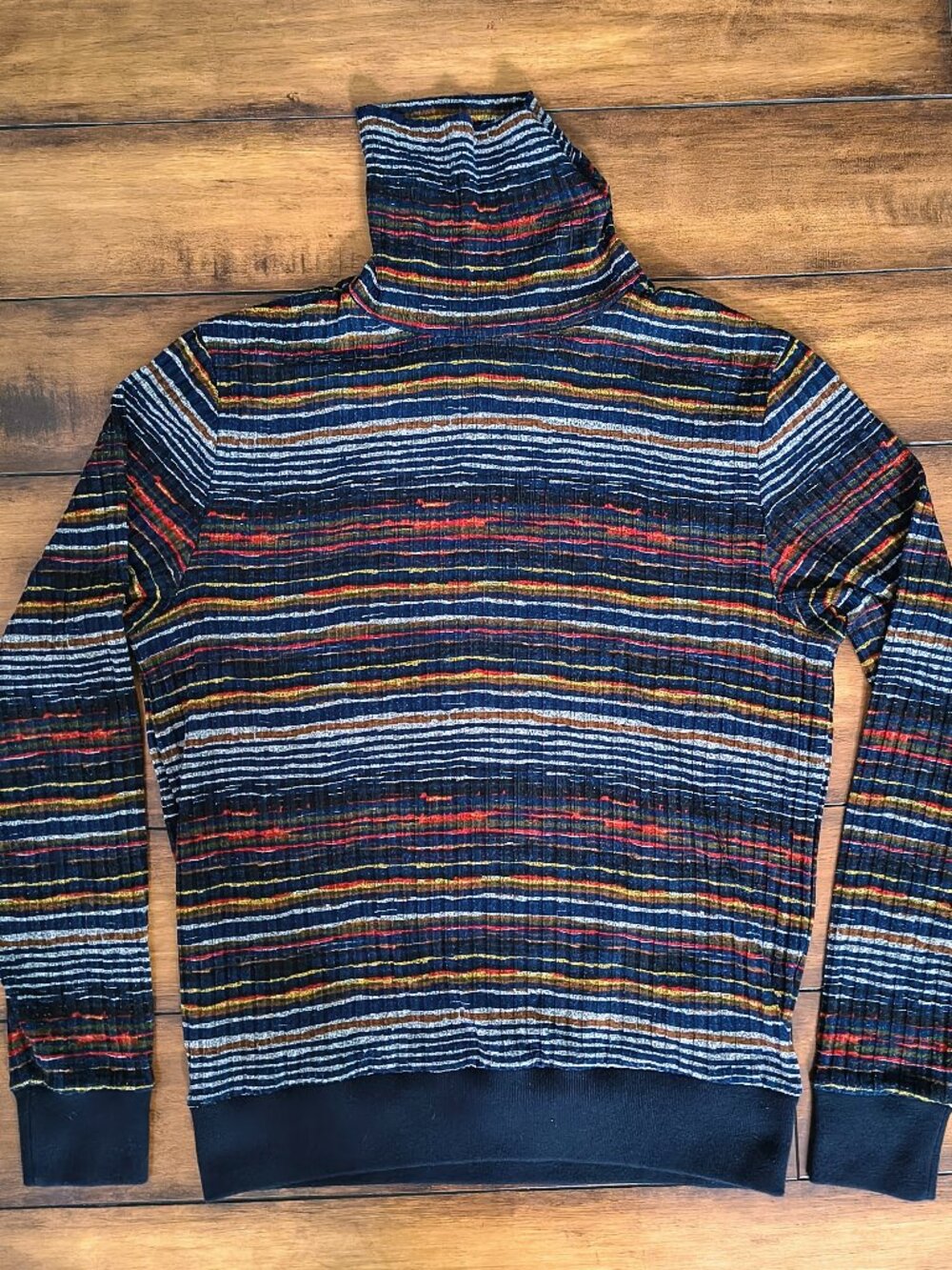 Paisley & Gray Slim Fit Striped Turtleneck Sweater Men's XL